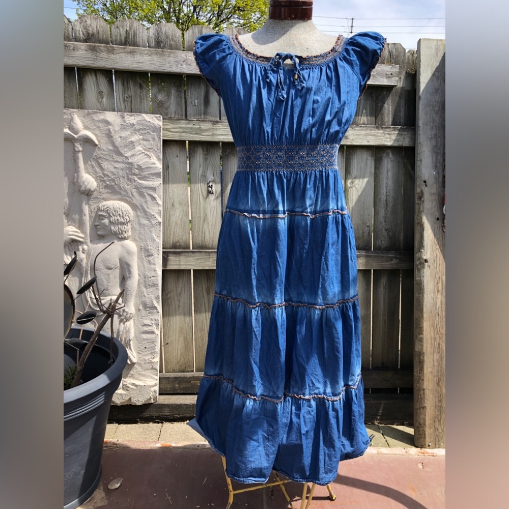 Off-Shoulder Tiered Ruffle Maxi Dress